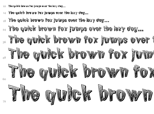 Chicken Butt font waterfall